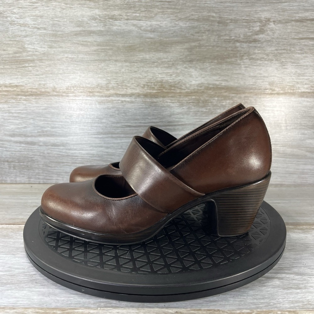 Dansko Womens Brown Leather Mary Jane Pump Clogs 3300787800 EU 38 US 7.5